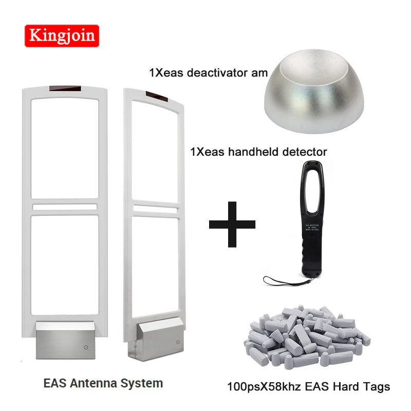 

EAS Shopping mall anti theft gate eas alarm system with hard Labels tags & Deactivator & Handheld Tester