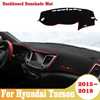 

Car dashboard cover mat dash-mat sun shade pad instrument panel carpets anti-uv For Hyundai Tucson 2015-2019 car accessories