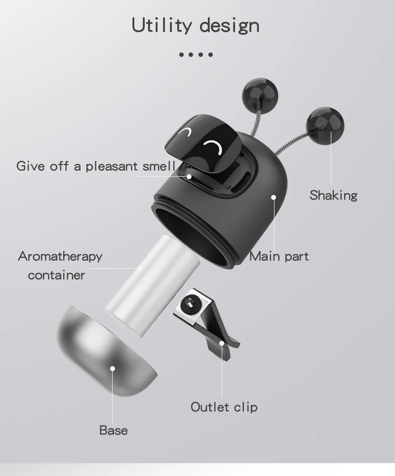 Милый робот, автомобильный освежитель воздуха, ароматерапия, состояние, Клипса-диффузор, авто, крепление на вентиляционное отверстие, зажим для девушки, автомобильные аксессуары, автомобильный парфюм