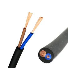 Гибкий резиновый кабель 2 ядра 0,75, 1, 1,5, 2,5, 4, 6мм² 100 м устойчивость к истиранию масла, выветривание резиновый провод среднего типа YZW