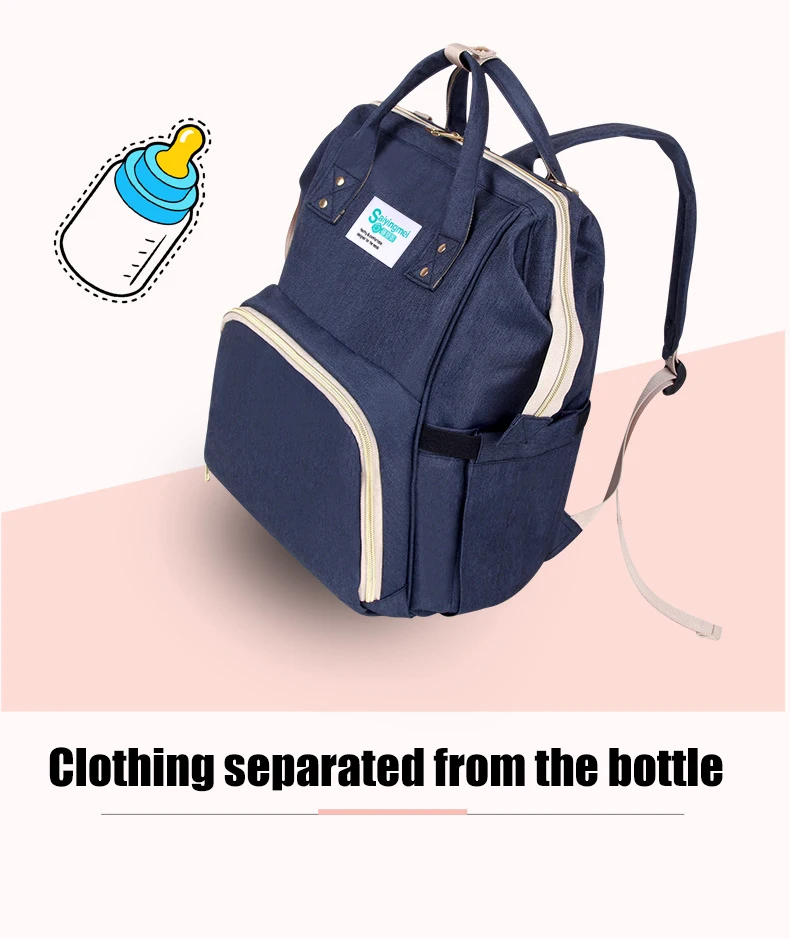 Корейский стиль сумка для подгузников многофункциональная большая емкость водонепроницаемая сумка для мамочки для ухода за ребенком