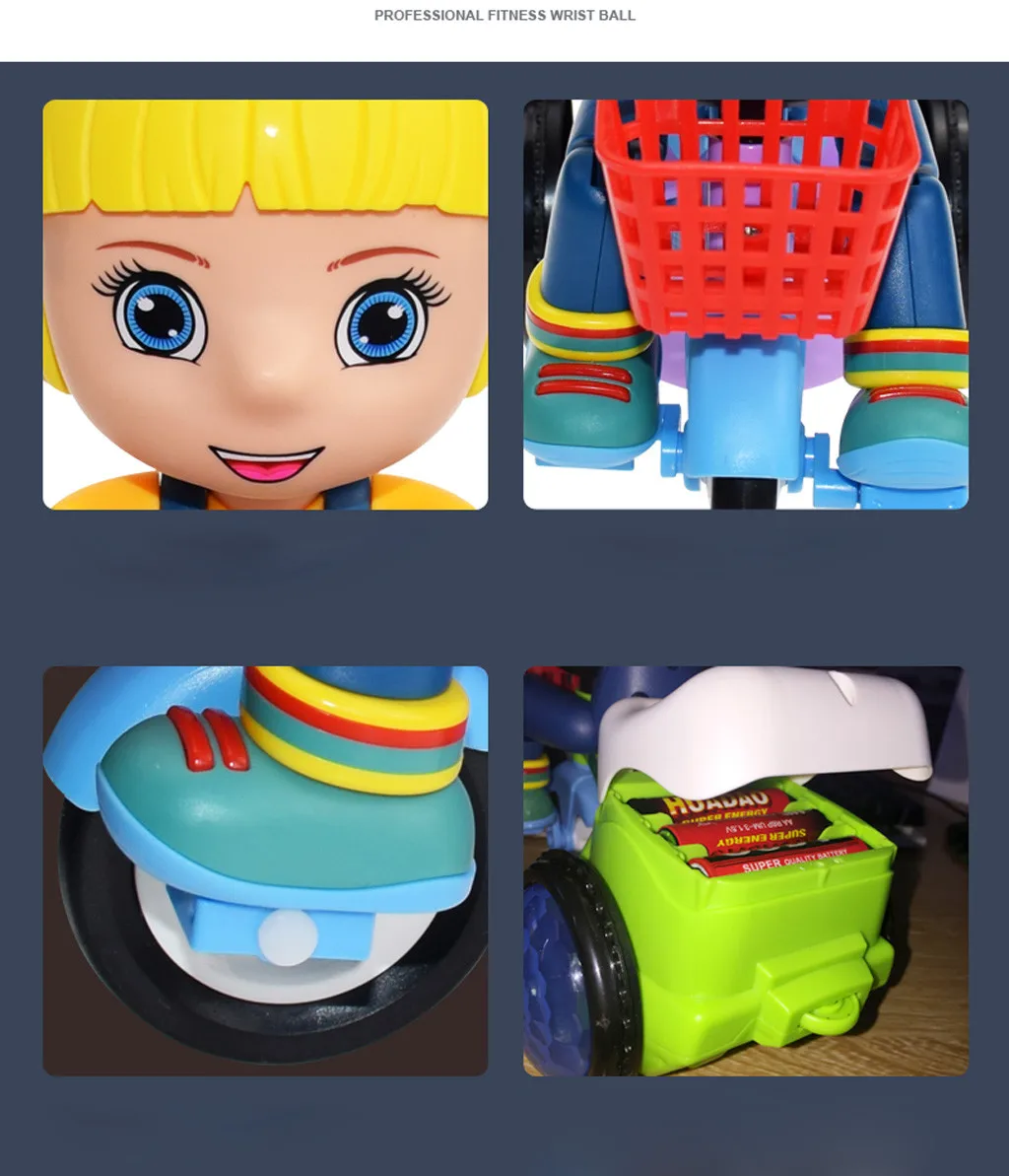 Обучающие игрушки для детей, обучающие игрушки для детей, вращающийся Электрический трехколесный велосипед, музыкальный светильник, подарок для детей Y117