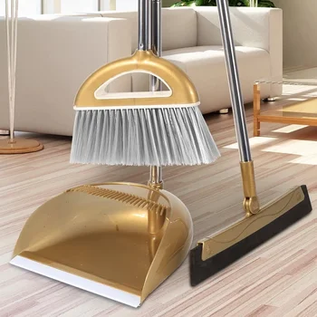 Foldable Soft Hair Broom and Dustpan Set – European Multifunction Household Cleaning Kit 1