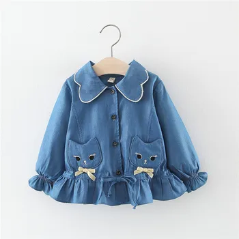 

Cartoon Cat Denim Jacket for Girls Coats Spring Autumn Baby Girls Clothes Outerwear Jean Jackets Baby Coats for Child Girl