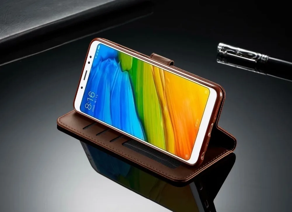 Чехол-бумажник Redmi Note 5 Pro для Xiaomi Redmi Note 5, Кожаный флип-чехол для Xiaomi Redmi Note 5 Pro, чехол с откидной крышкой Funda