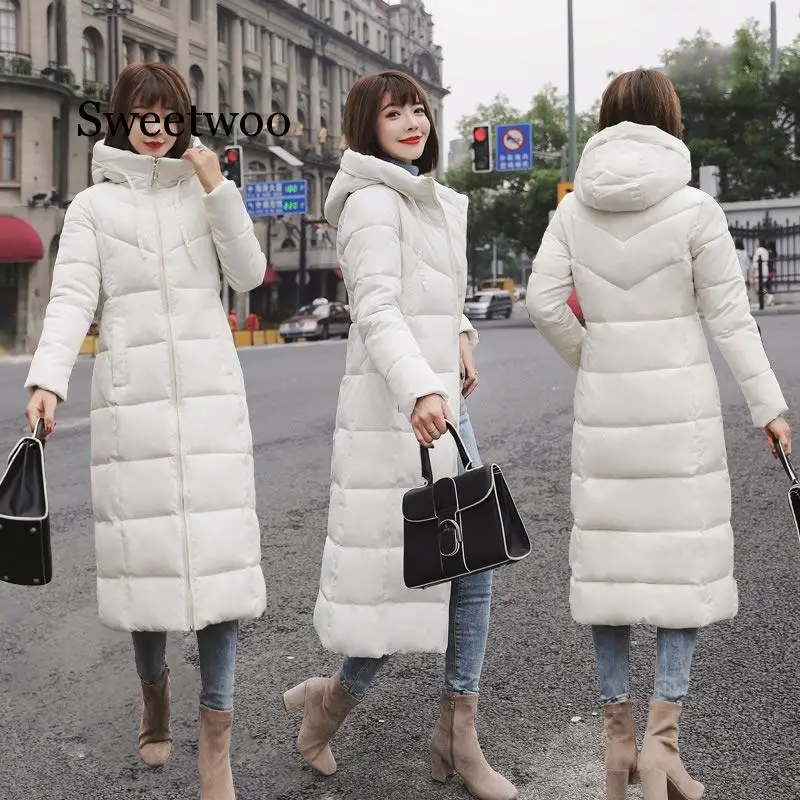 

Solid slim hooded cotton coat women long women jacket waterproof windproof winter jacket women 6XL