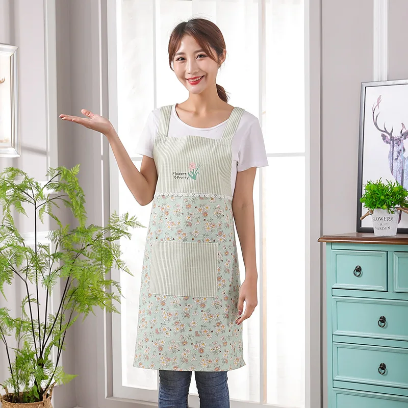 Apron Manufacturers Korean-style-Style Kitchen Sleeveless Apron Adult Cooking Cute Apron Manufacturers Direct Selling a Generati