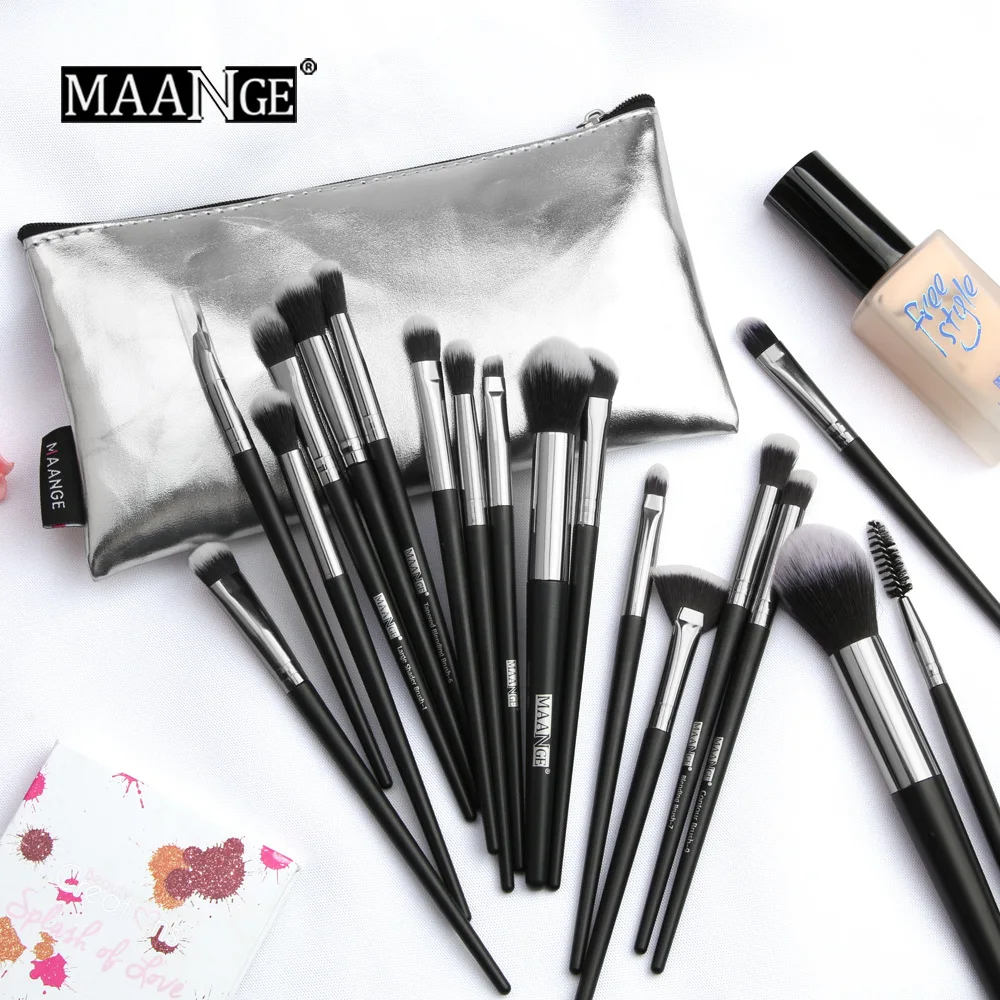 

18 Suits With Cosmetic Bags Makeup Brushes Set Professional Eyebrow Brush Cosmetic Brush Set Pro Make up Bag