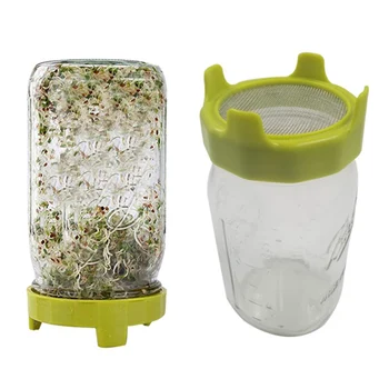

Seed Sprouter Germination Cover Kit Sprouting Mason Jars with Corrosion Resistant Strainer Lids Germination Strainers