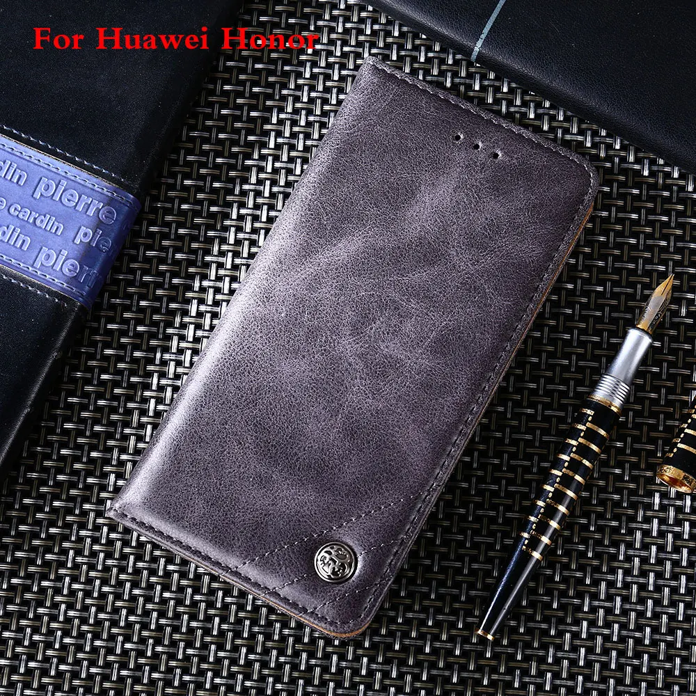Leather Case For Huawei Honor 10 5X 5C 6 6A 6X 7 7A 7C 7X on 8 8C Pro V10 V20 Flip Cover Business Soft | Мобильные телефоны и