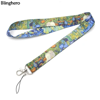 

10pcs/lot Blinghero Van Gogh Lanyards For Keys Phone Neck Strap Cool Hang Rope ID Badge USB Camera Holders Lanyard Gifts BH0391