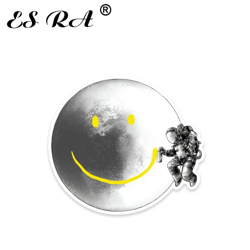 

Single Piece 8CM Smily Space Stickers Moon Laptop Skateboard Guitar Joural Bridge Motorcycle Decorate Stickers Waterproof PVC