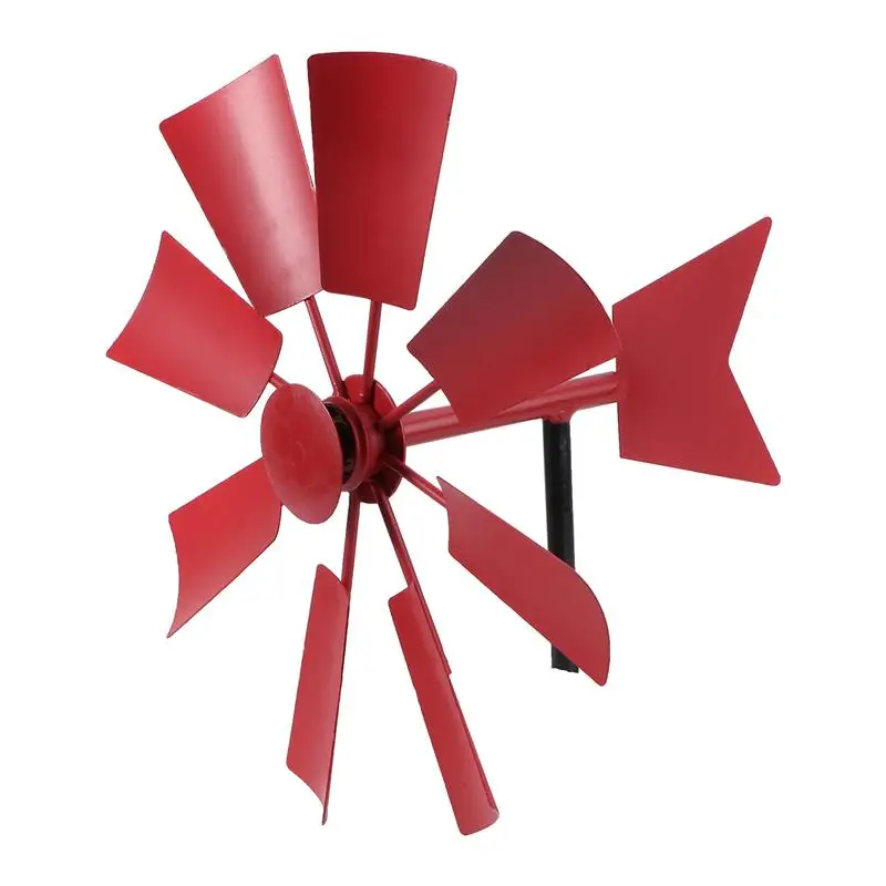 Iron Windmill Yard Stakes Outdoor Rotating Decoration
