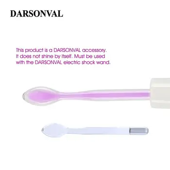 

DARSONVAL 1Pcs High Frequency Facial Tongue Glass Tube Face Massager Electrode Nozzle Replacement Purple light Violet Face Care