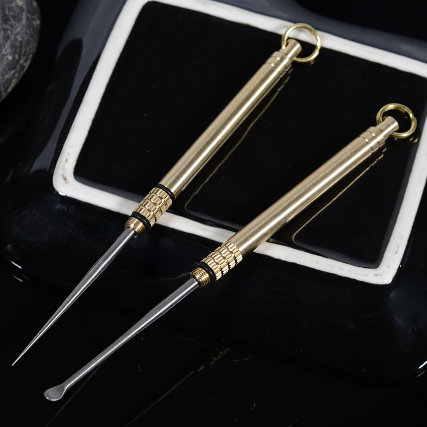 

Titanium Alloy Ear Spoon Toothpick Travel Kit Rust-resistance Outdoor Tools Camping Tool Toothpick-holder Titanium Toothpick
