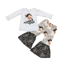 Осенняя одежда с длинными рукавами для девочек, милые штаны с колокольчиками для девочек, комплект из 2 предметов