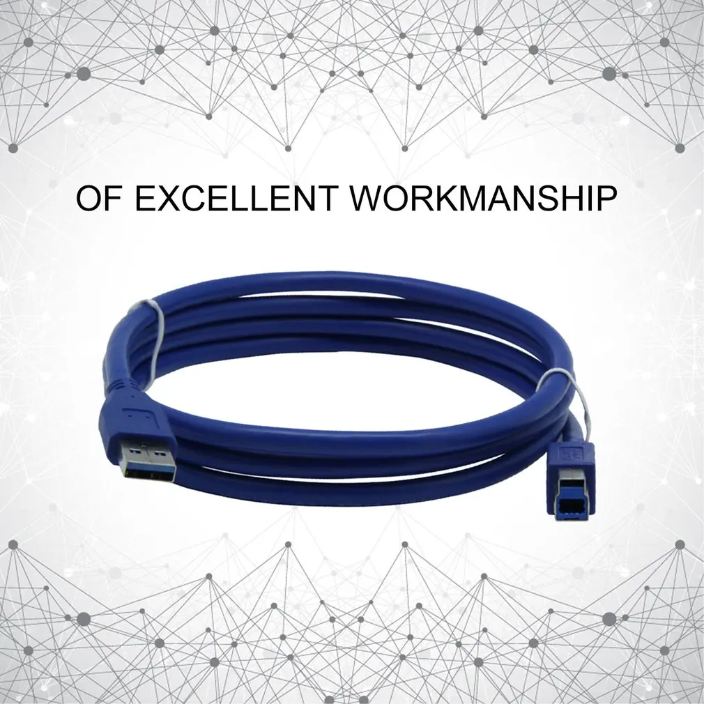 USB 3 0 кабель для принтера типа A папа B сканера высокоскоростной Черный удлинитель