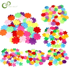 80 шт., креативные Нетканые цветочные нашивки, Детские материалы ручной работы, рисунок лепестков, Детские нашивки, швейные игрушки, DIY стикер GYH