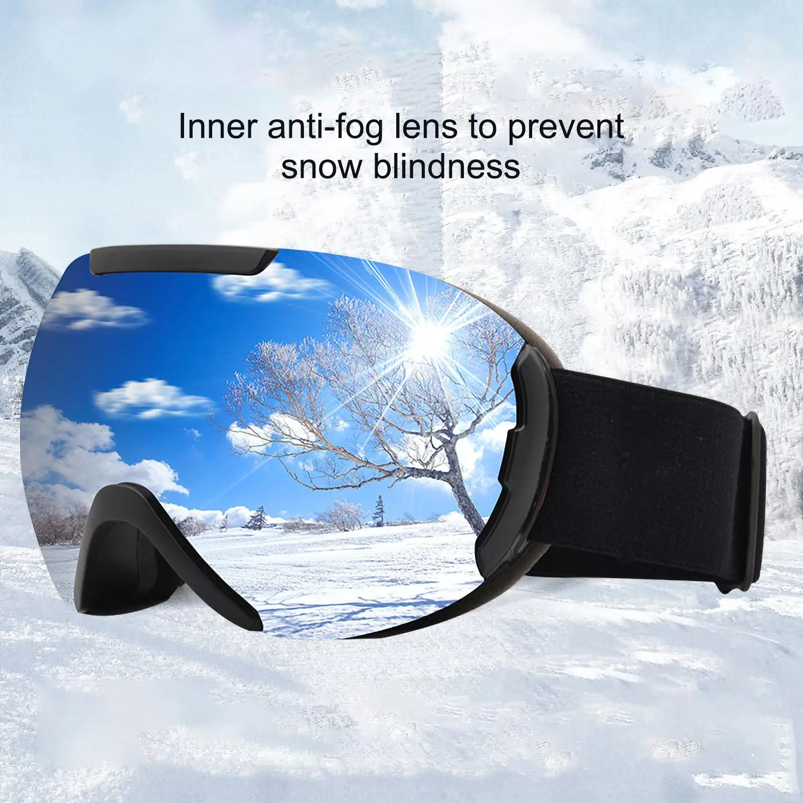 Ventilación Doble Anti Empañamiento Gafas De Esquí Y Snowboard EXP VISION: Antivaho, Lentes Esféricas Desmontables Y Compatibles Con Cascos (OTG) Protección UV400 Gafas Nieve