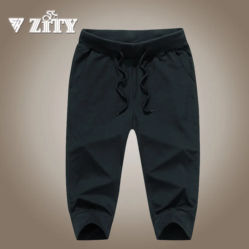 Men's Gym Running Casual Short Sweatpants Jogger Solid Trousers Calf Length Pants Jogging Sportswear Men Clothing | Мужская одежда