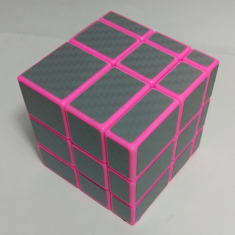 Новинка, зеркальный куб Z cube 3x3, магический с наклейкой из углеродного волокна, развивающие игрушки Cubo magico в подарок, ДЕТСКИЕ ЛАБИРИНТЫ, развивающие игрушки - Цвет: sliver pink