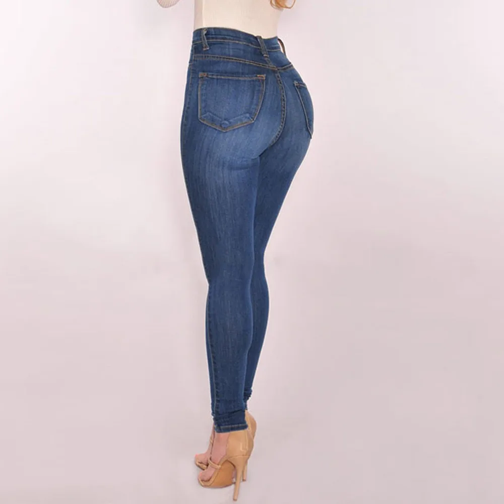Женские обтягивающие джинсы с высокой талией, Стрейчевые узкие брюки, джинсы длиной до середины икры, сексуальные прямые брюки, короткие сексуальные привлекательные брюки на бедрах