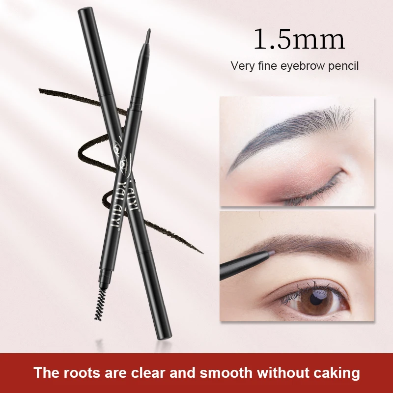 

YALAIYI Double-headed Eyebrow Pencil Waterproof And Sweat-proof Natural Non-marking Eyebrow Powder Ultra-fine Eyebrow Pen TSLM2