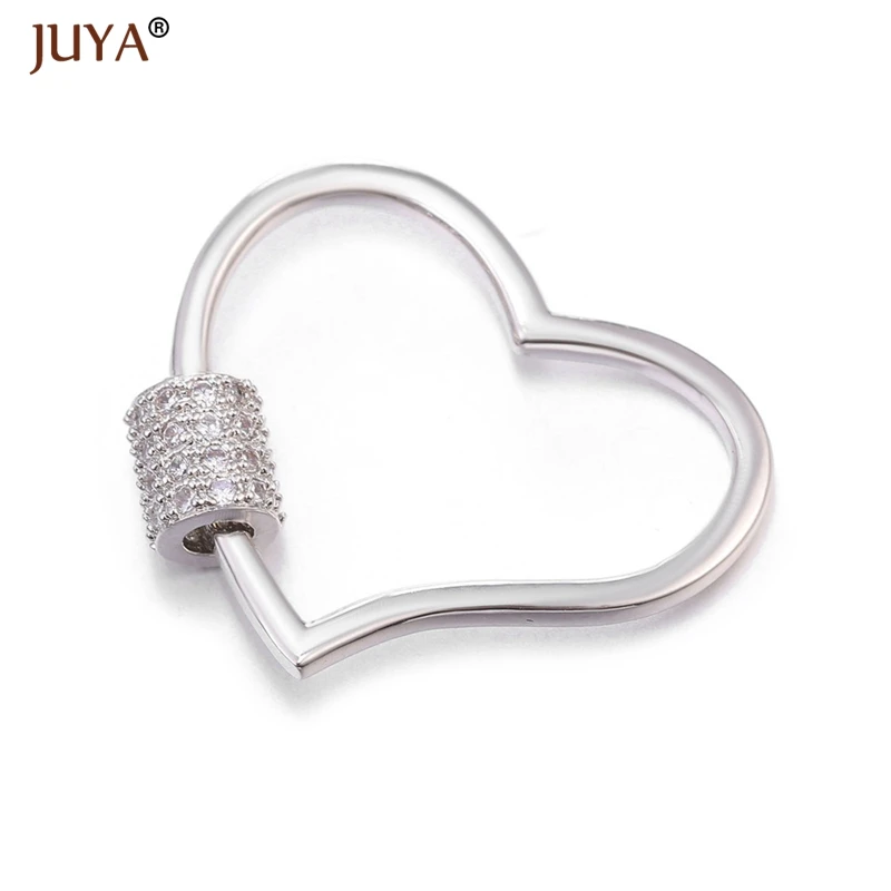 Новинка, аксессуары для изготовления ювелирных изделий, роскошные циркониевые Стразы, спиральные застежки, подвески, аксессуары для изготовления ювелирных изделий - Цвет: Silver