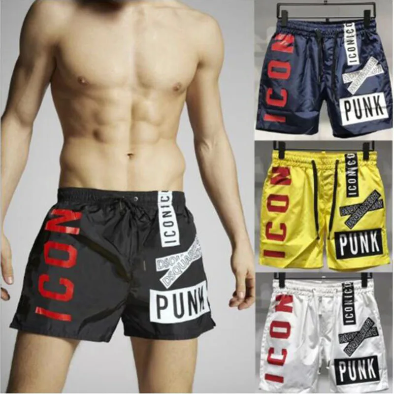 Pantalones cortos de poliéster de secado rápido para hombre, Shorts informales de tres puntos para playa y ejercicio de carrera al aire libre, DSQ2, tendencia de verano 2021