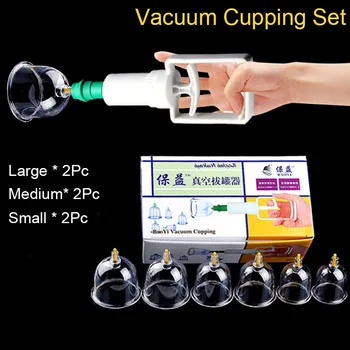 

Thickened 6Pcs Chinese Medicine Cupping Sets Generic Suction Cups Vacuum Cans Cup kits Body Healthy Care Massager