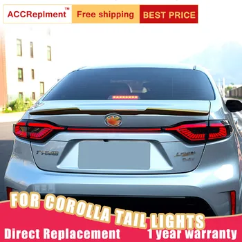 

New LED Taillights Assembly For Toyota US Corolla 20-IN LED Rear Lamp Brake Reverse Light Rear Back Up Lamp DRL Through Tailligh