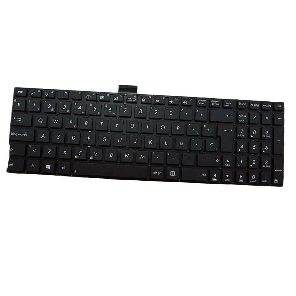 Испанская раскладка клавиатура в сборе для ASUS K555 ноутбук Teclado Черный SP