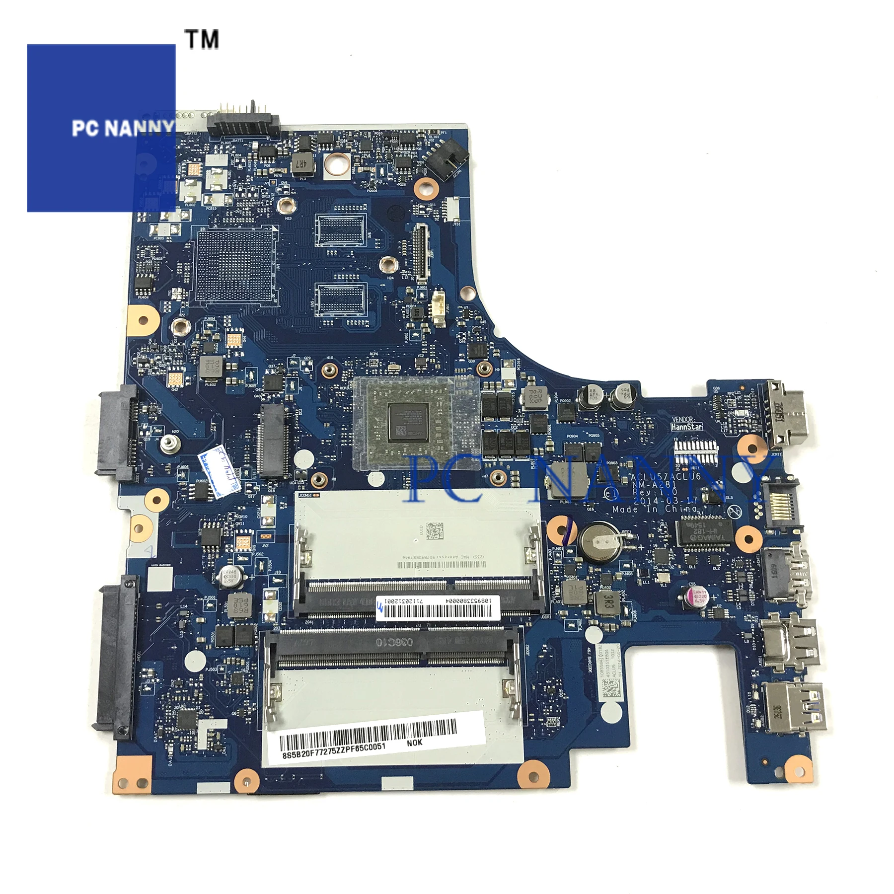 PCNANNY для LENOVO G40-45 материнская плата ноутбука NM-A281 DDR3 Протестирована | Компьютеры и