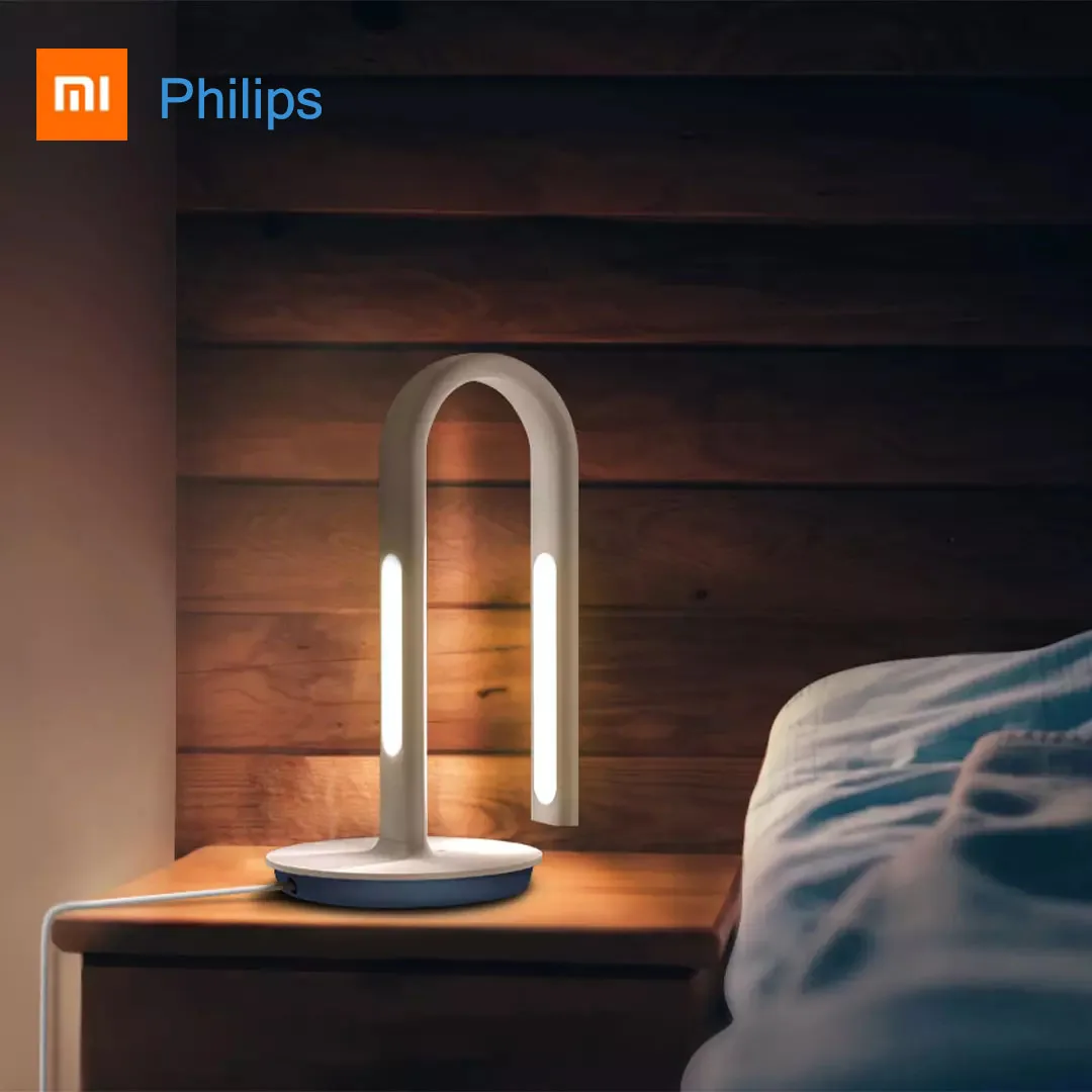 Xiao mi jia Philips настольная лампа 2 светодиодный Smart Dim ng светильник для чтения двойной