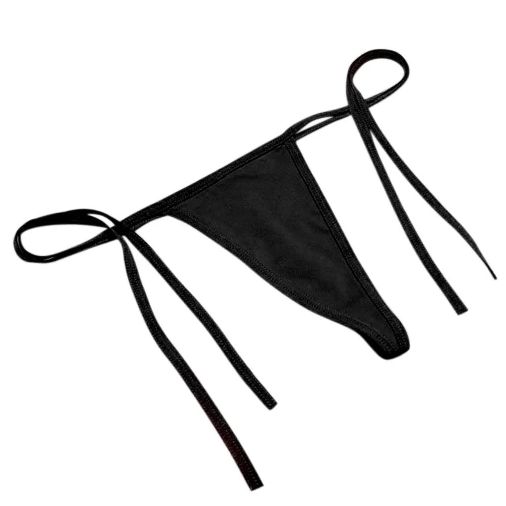 bikini Summer Hot swimwear women Brazilian Cheeky Bikini Bottom Side String Tie Thong Bathing Swimsuit swim panties 3 Colors