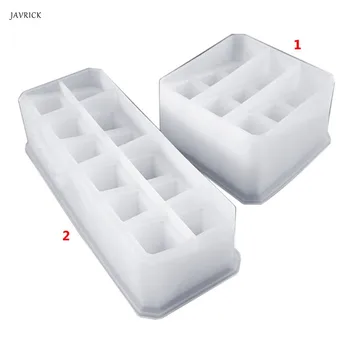 

Crystal Epoxy Mould DIY Manual Storage Box Highlight 9/12 Square Storage Boxes Silicone Mold
