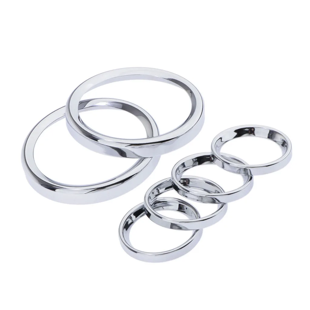 MagiDeal 6pcs/pack Burst Gauge Bezel Kit for Harley Electra Trike 1986-2013