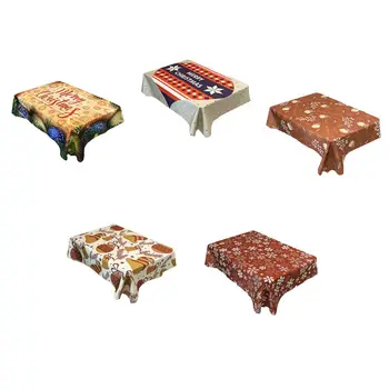 

European Xmas Table Cloth Creative Printing Christmas Waterproof Anti-fouling Tablecloth Table Cloth