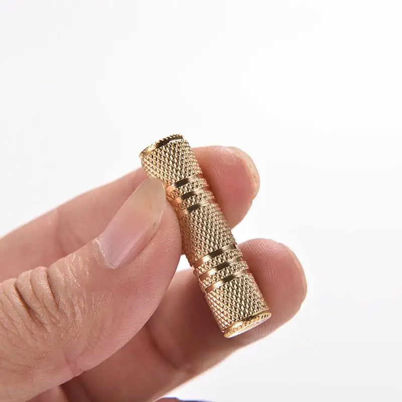 

3.5mm Golden Silver Female To Female Audio Adapter Connector Coupler Stereo F/F Extension