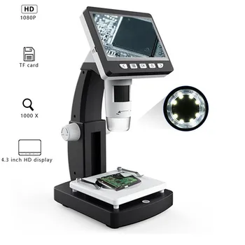 

G710 1000X 4.3 inches HD 1080P Portable Desktop LCD Digital Microscope 2048*1536 Resolution Obj