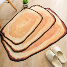 Ouneed New Simulation Tree Rings Home Bedroom Front Door Anti-Skid Mats 40*60cm/50*80cm Home Absorbent Bathroom Mat Carpet#45