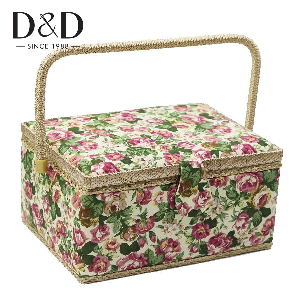 Корзина для шитья ткани ручной работы с набором аксессуары коробка хранения