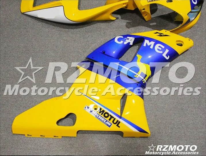 Мотоциклетный обтекатель abs для YAMAHA YZF-R1 98 99 YZF1000 1998-1999 впрыска кузова великолепный желтый и синий ACE № 679
