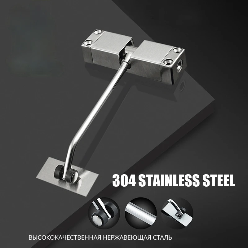 Upgrade Adjustable Speed Automatic Door Closer Stainless Steel Door Closing Device Furniture Hardware Fittings