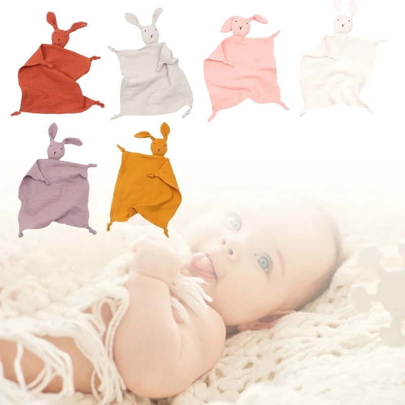 Baby Soother Appease Towel Bib Soft Animal Rabbit Doll Teether Infants Comfort Sleeping Nursing Cuddling Blanket Toys Shower Gif