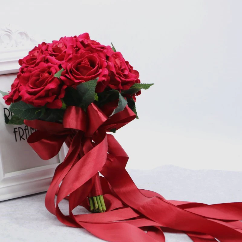 Wedding bouquets Wedding Arrangement Bridal Bouquet Hot Red Wedding Bouquets Bouquet de mariage