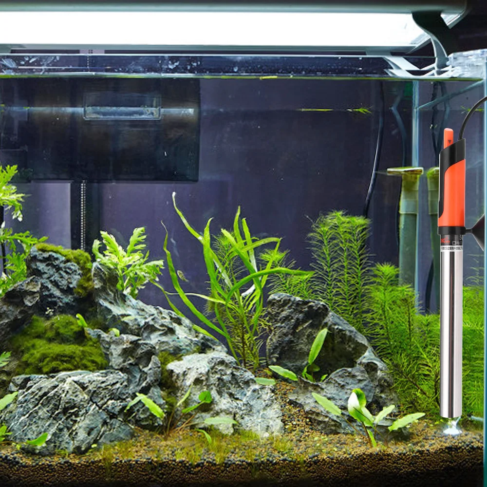 Aquarium heater rod Stainless Steel Submersible Aquarium Fish Tank Automatic Constant Temperature Heating Rod Energy Saving Heater for Fish Tank