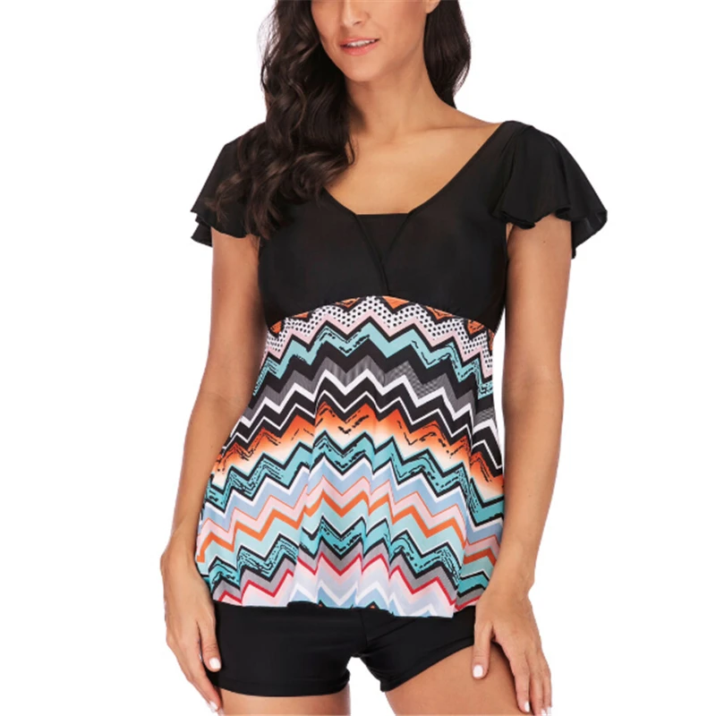 

Women Plus Size Swimwear Swimming Costume Tankini Set Swim Dress Ladies Bikini Bathing Set Swimsuit Maillot De Bain Femme