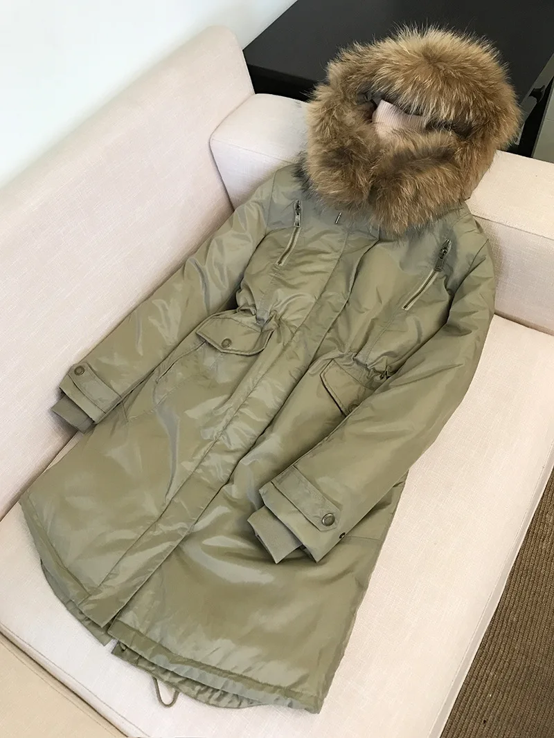 Зима, стиль, женское платье с капюшоном, большой меховой воротник, пуховик, женское длинное пальто средней длины, плотное, теплое, подходит северу