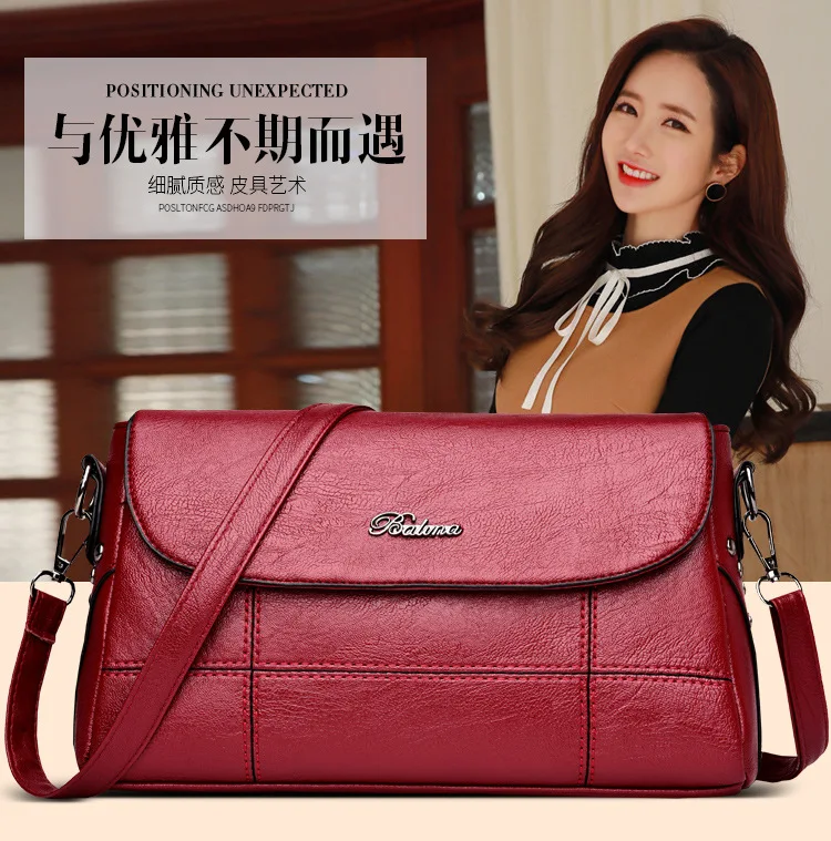 

Bag Women's 2019 New Style Solid Color Simple Elegant Generous Fashion PU Handbag Women Bags